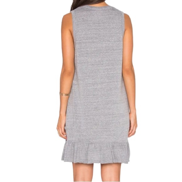 NWT Revolve Nation Ltd. Serena Tank Heather Gray Ruffle Hem Dress Size M - Picture 2 of 6